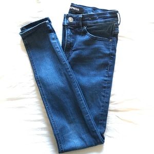 Express skinny/high rise jeans
